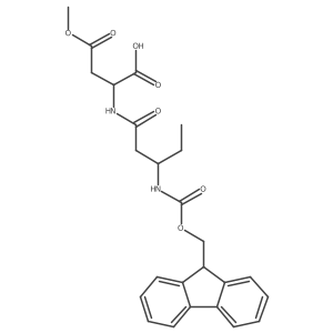 (2R)-2-[3-({[(9H-fluoren-9-yl)methoxy]carbonyl}amino)pentanamido]-4-methoxy-4-oxobutanoic acid结构式