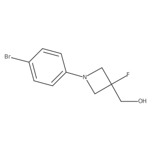 1-(4-bromophenyl)-3-fluoro-3-Azetidinemethanol Structure