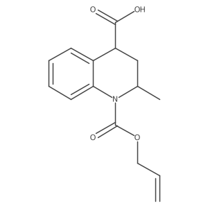 rac-(2R,4S)-2-methyl-1-[(prop-2-en-1-yloxy)carbonyl]-1,2,3,4-tetrahydroquinoline-4-carboxylic acid Structure