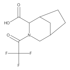 rac-(1R,2S,5S)-3-(2,2,2-trifluoroacetyl)-3-azabicyclo[3.2.1]octane-2-carboxylic acid结构式