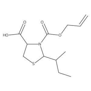 2-(Butan-2-yl)-3-[(prop-2-en-1-yloxy)carbonyl]-1,3-thiazolidine-4-carboxylic acid结构式