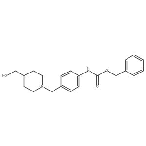 benzyl N-[4-[[4-(hydroxymethyl)-1-piperidyl]methyl]phenyl]carbamate Structure