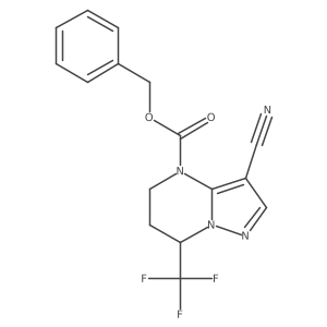 benzyl 3-cyano-7-(trifluoromethyl)-4H,5H,6H,7H-pyrazolo[1,5-a]pyrimidine-4-carboxylate Structure