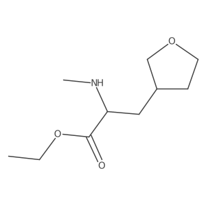 Ethyl 2-(methylamino)-3-(oxolan-3-yl)propanoate结构式