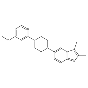 2-(4-{2,3-Dimethylimidazo[1,2-b]pyridazin-6-yl}piperazin-1-yl)-4-methoxypyrimidine结构式