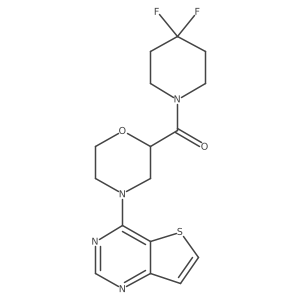 2-(4,4-Difluoropiperidine-1-carbonyl)-4-{thieno[3,2-d]pyrimidin-4-yl}morpholine Structure