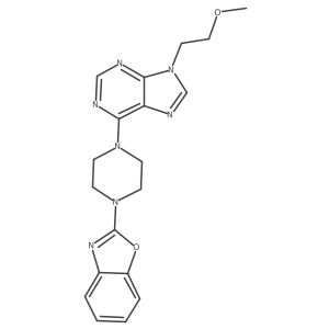 6-[4-(1,3-benzoxazol-2-yl)piperazin-1-yl]-9-(2-methoxyethyl)-9H-purine结构式