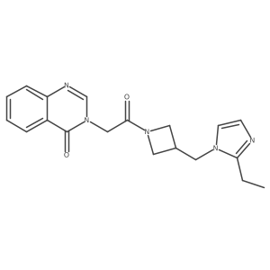 3-(2-{3-[(2-ethyl-1H-imidazol-1-yl)methyl]azetidin-1-yl}-2-oxoethyl)-3,4-dihydroquinazolin-4-one Structure