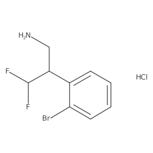 2-(2-Bromophenyl)-3,3-difluoropropan-1-amine hydrochloride Structure