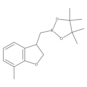 4,4,5,5-tetramethyl-2-[[(3S)-7-methyl-2,3-dihydrobenzofuran-3-yl]methyl]-1,3,2-dioxaborolane结构式