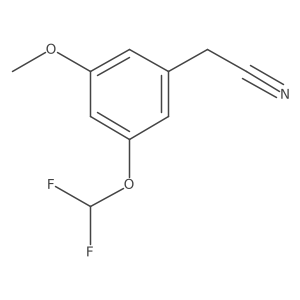 2-(3-(Difluoromethoxy)-5-methoxyphenyl)acetonitrile Structure