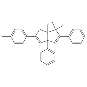 rel-(3aR,6aR)-6a-Chloro-6,6-dimethyl-3a,5-diphenyl-2-(p-tolyl)-3a,6a-dihydro-6H-furo[3,2-b]pyrrole结构式