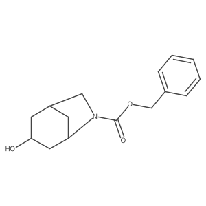 rac-benzyl (1R,3S,5S)-3-hydroxy-6-azabicyclo[3.2.1]octane-6-carboxylate结构式