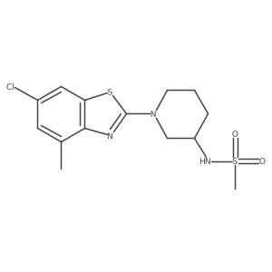 N-[1-(6-chloro-4-methyl-1,3-benzothiazol-2-yl)piperidin-3-yl]methanesulfonamide结构式