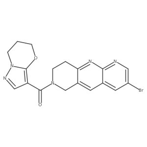 3-bromo-7-{5H,6H,7H-pyrazolo[3,2-b][1,3]oxazine-3-carbonyl}-6H,7H,8H,9H-pyrido[2,3-b]1,6-naphthyridine Structure