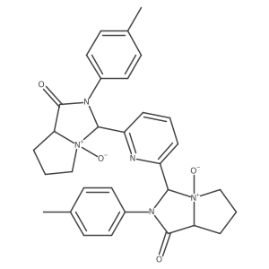(3S,3'S,4R,4'R,7aS,7a'S)-3,3'-(Pyridine-2,6-diyl)bis(1-oxo-2-(p-tolyl)octahydropyrrolo[1,2-c]imidazole 4-oxide)结构式