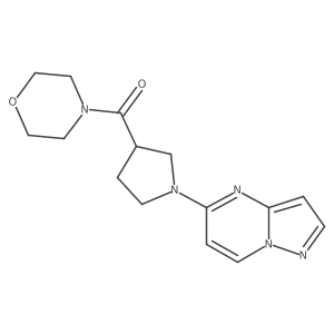 4-(1-{Pyrazolo[1,5-a]pyrimidin-5-yl}pyrrolidine-3-carbonyl)morpholine Structure