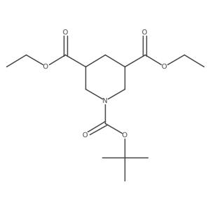 1-(tert-Butyl) 3,5-diethyl (3R,5S)-1,3,5-piperidinetricarboxylate Structure