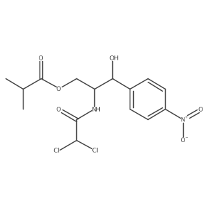 Propanoic acid, 2-methyl-, 2-[(dichloroacetyl)amino]-3-hydroxy-3-(4-nitrophenyl)propyl ester, [R-(R*,R*)]- Structure