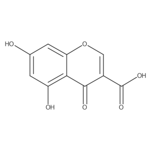 5,7-Dihydroxy-4-oxochromene-3-carboxylic acid结构式
