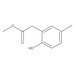 Methyl 2-(2-hydroxy-5-iodophenyl)acetate结构式