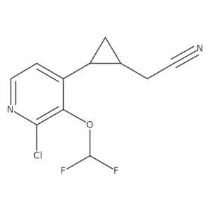 2-[2-Chloro-3-(difluoromethoxy)-4-pyridinyl]cyclopropaneacetonitrile Structure