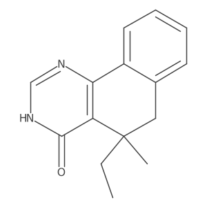 5-ethyl-5-methyl-5,6-dihydrobenzo[h]quinazolin-4(3H)-one Structure