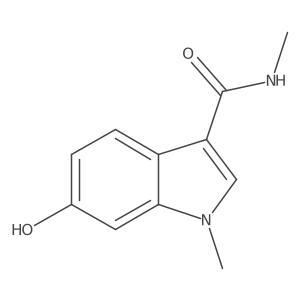 6-hydroxy-N,1-dimethylindole-3-carboxamide结构式