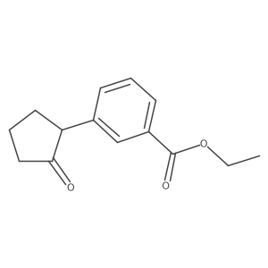 Ethyl 3-(2-oxocyclopentyl)benzoate结构式
