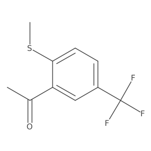 1-(2-Methylsulfanyl-5-trifluoromethyl-phenyl)-ethanone结构式