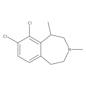 (S)-N-methyl-8,9-dichloro-1-methyl-2,3,4,5-tetrahydro-1H-3-benzazepine Structure