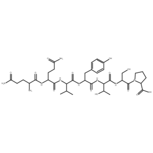 L-Glutaminyl-L-glutaminyl-L-valyl-L-tyrosyl-L-threonyl-L-seryl-L-proline Structure