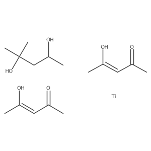 (2-Methylpentane-2,4-diolato(2-)-O,O')bis(pentane-2,4-dionato-O,O')titanium Structure