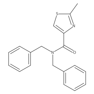 2-Methyl-N,N-bis(phenylmethyl)-4-thiazolecarboxamide结构式