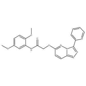N-(2,5-dimethoxyphenyl)-2-((3-(pyridin-2-yl)-[1,2,4]triazolo[4,3-b]pyridazin-6-yl)thio)acetamide Structure