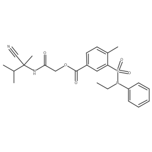 [(1-Cyano-1,2-dimethylpropyl)carbamoyl]methyl 3-[ethyl(phenyl)sulfamoyl]-4-methylbenzoate Structure