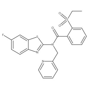 2-(ethanesulfonyl)-N-(6-fluoro-1,3-benzothiazol-2-yl)-N-[(pyridin-2-yl)methyl]benzamide Structure
