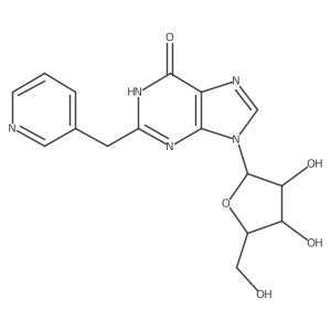 (2R,3R,4S,5R)-2-(6-Hydroxy-2-(pyridin-3-ylmethyl)-9H-purin-9-yl)-5-(hydroxymethyl)tetrahydrofuran-3,4-diol Structure