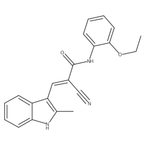 2-cyano-N-(2-ethoxyphenyl)-3-(2-methyl-1H-indol-3-yl)prop-2-enamide Structure