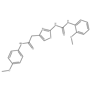 N-(4-methoxyphenyl)-2-(2-(3-(2-methoxyphenyl)ureido)thiazol-4-yl)acetamide Structure