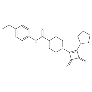 1-[3,4-Dioxo-2-(1-pyrrolidinyl)-1-cyclobuten-1-yl]-N-(4-ethylphenyl)-4-piperidinecarboxamide Structure