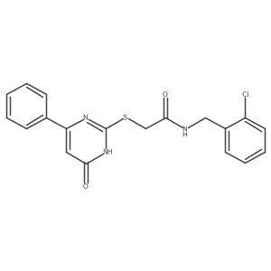 N-(2-chlorobenzyl)-2-((6-oxo-4-phenyl-1,6-dihydropyrimidin-2-yl)thio)acetamide Structure