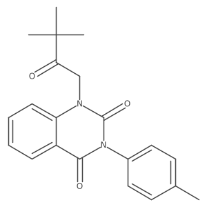 1-(3,3-Dimethyl-2-oxobutyl)-3-(4-methylphenyl)quinazoline-2,4-dione结构式