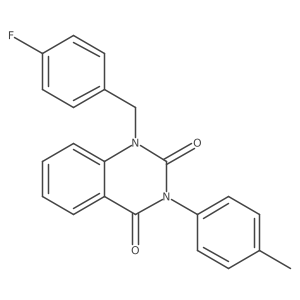 1-(4-fluorobenzyl)-3-(p-tolyl)quinazoline-2,4(1H,3H)-dione结构式