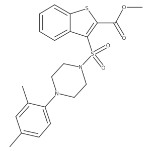 Methyl 3-{[4-(2,4-dimethylphenyl)piperazin-1-yl]sulfonyl}-1-benzothiophene-2-carboxylate结构式