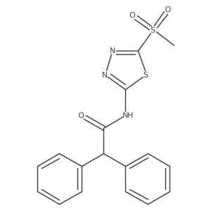 N-[5-(methylsulfonyl)-1,3,4-thiadiazol-2-yl]-2,2-diphenylacetamide结构式