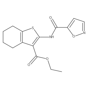 Ethyl 2-(isoxazole-5-carboxamido)-4,5,6,7-tetrahydrobenzo[b]thiophene-3-carboxylate Structure