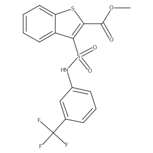 Methyl 3-{[3-(trifluoromethyl)phenyl]sulfamoyl}-1-benzothiophene-2-carboxylate Structure
