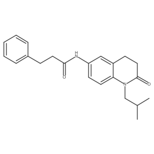 N-[1-(2-methylpropyl)-2-oxo-1,2,3,4-tetrahydroquinolin-6-yl]-3-phenylpropanamide结构式