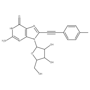 8-[2-(4-Methylphenyl)ethynyl]guanosine结构式